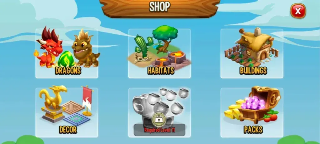 dragon city mod apk shop