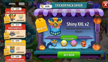 dragon city shiny stickers