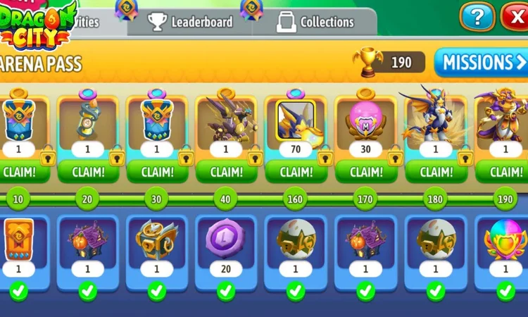 dragon city leaderboard unlimited reawrds
