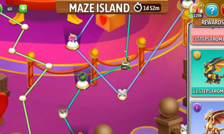 dragon city maze island