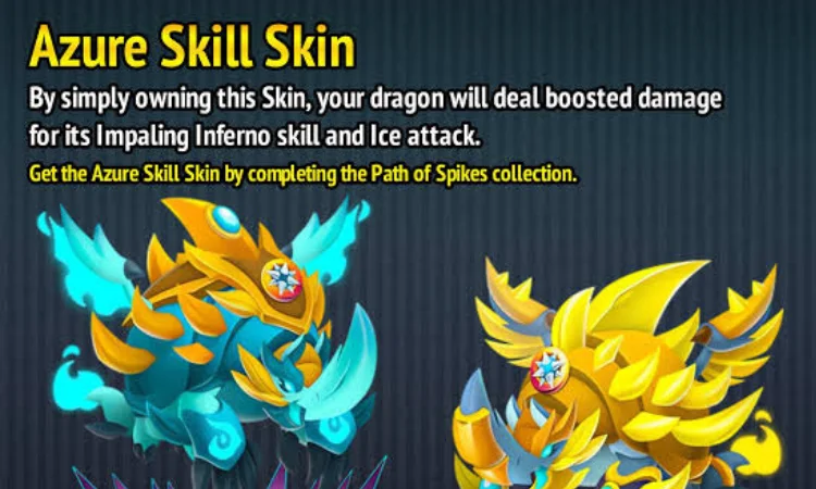 dragon city azure skill skin