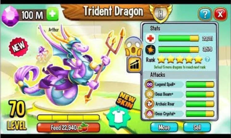 Dragon city mod apk trident dragon