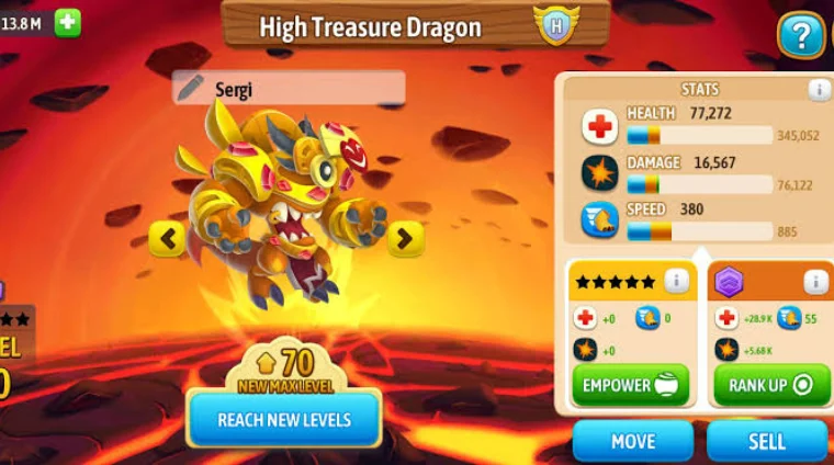 dragon city high treasure dragon